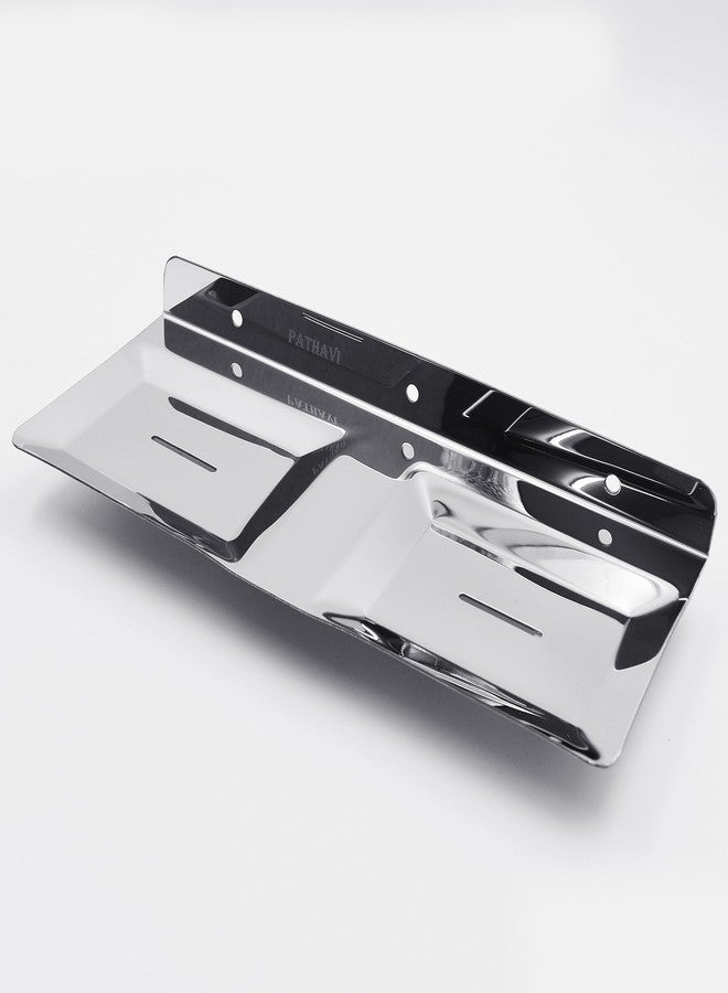 Pathavi Stainless Steel Wall Mounted Bathroom Soap Holder (Pack of 1) - Rust-Proof, Space-Saving Design for Bathroom & Kitchen, Long Lasting - Image 2